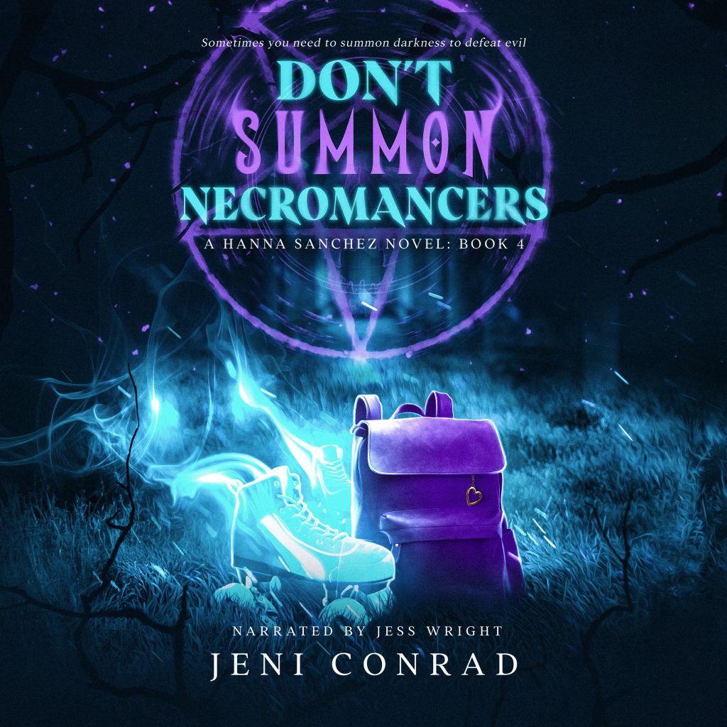 Don't Summon Necromancers by Jeni Conrad: Book 4 in the Hanna Sanchez Novels series. After Rose takes something deeply important to Hanna, the Seer is determined to hunt the tricky magic user down, no matter what. Hanna pools all her resources together, tugging on any string she can think of, including going to the necromancers and employing the help of a surly ghost named Frank. When Hanna discovers the necros are also hunting Rose and if they kill her all the enslaved spirits will be trapped forever, she must find the witch first or else risk losing everything that means anything. Unable to get reliable help from a suspiciously busy Caleb, Hanna turns to the arcanist Phoenix for answers, hoping that the magic user will be able to give at least a hint of where she should go next. Instead, she ends up trapped with the matron of the coven in a bleak spell while Rose is being hunted by necros and free to eat any other ghosts she deems necessary, including a certain sarcastic skater boy.