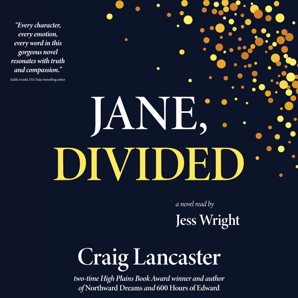 Jane, Divided by Craig Lancaster: Just before Christmas, Jane Sperling is headed from Montana to Texas, to the hometown she once abandoned, in a car she doesn’t fully trust, for a job that’s a leap of faith and the only line she has on a better life for herself and her eleven-year-old daughter, Claire.

In Texas, Jane puts a long-dormant teaching credential to use at the middle school she once attended. She navigates a fraught relationship with her widower father and the growing pains of her daughter. In an old place that’s new again, there are kids to get to know (including a temperamental and brilliant young man named Roderick); colleagues to fit in with, among them a young, popular teacher who takes an interest in Jane; and Claire’s yearning to go back to Montana.

Jane fights against her memories and her circumstances as she tries to find her footing. Through her current challenges and the letters she wrote to her daughter as her marriage was failing, Jane takes the measure of the lives she’s trying to imbue with hope: That she really can go home again and find something, that she can keep Claire close and still let her grow, that she can forgive her father as he fades away, and perhaps that she can even open herself to love she has never believed in.